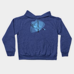 Pole Dancer Blue Kids Hoodie